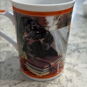 Danbury Mint Darling Dachshunds Decorative Collector’s Mug. School Days